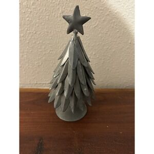Pottery Barn Galvanized Tree with Star ~ 7.25" Tall ~ Christmas ~‎